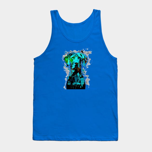 Vizsla Dog Stencil Art Tank Top by Furrban